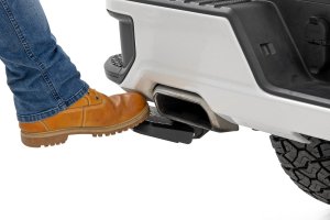 Chevrolet Silverado 1500 Retractable Bed Step - Rear - Rough Country - Manual Pull - '19-'24 Chevrolet Silverado 1500 Retractable Bed Step - Rear - Rough Country - Manual Pull - '19-'24